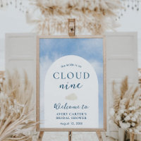 Signo de bienvenida de la ducha de novia en la nub