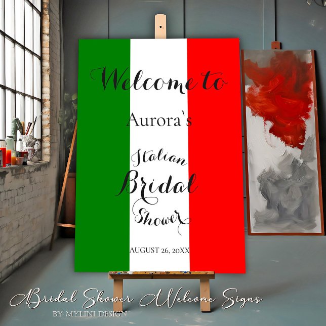 Póster Signo de bienvenida de la ducha de novia italiana  (Subido por el creador)