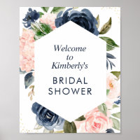 signo de bienvenida de la ducha de novia marina y 