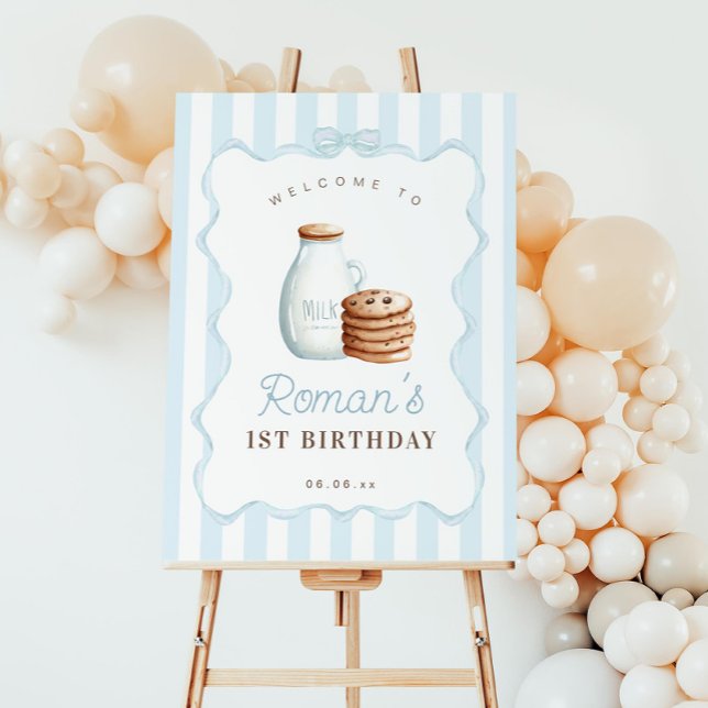 Póster Signo de bienvenida de la fiesta de cumpleaños azu (Subido por el creador)