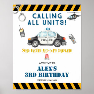 Póster Signo de bienvenida de la fiesta de cumpleaños de 