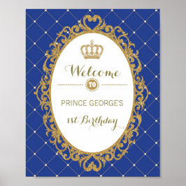 Póster Signo de bienvenida de la fiesta de cumpleaños de