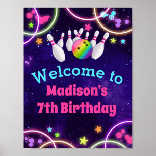 Póster Signo de bienvenida de la fiesta de cumpleaños de 
