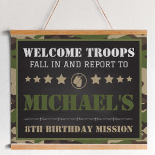 Póster Signo de bienvenida de la fiesta de cumpleaños de