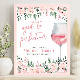 Póster Signo de bienvenida de la fiesta de cumpleaños de 