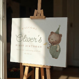 Póster Signo de bienvenida de la fiesta de cumpleaños de