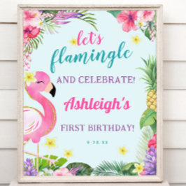 Póster Signo de bienvenida de la fiesta de cumpleaños de