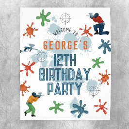 Póster Signo de bienvenida de la fiesta de cumpleaños de 