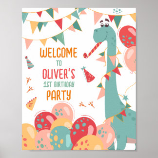 Póster Signo de bienvenida de la fiesta de cumpleaños de