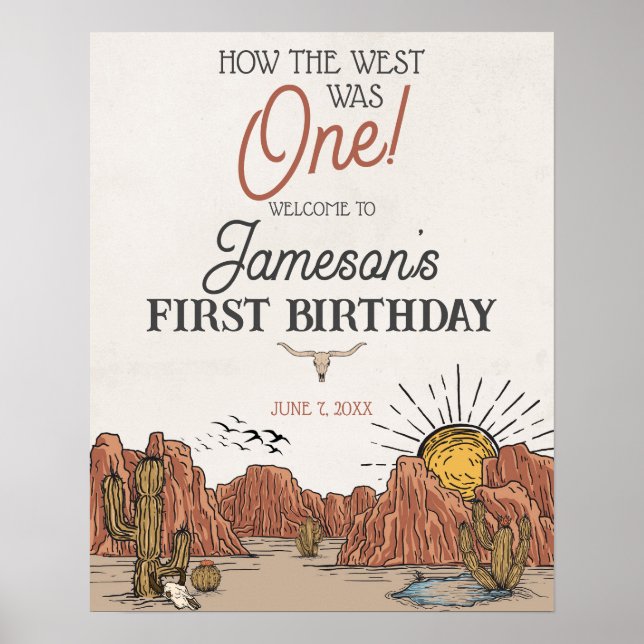 Póster Signo de bienvenida de la fiesta de cumpleaños de  (Frente)