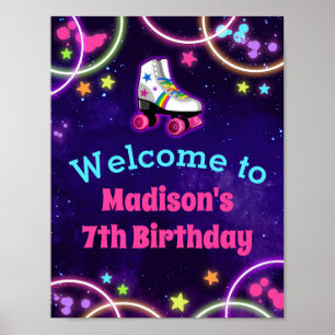Póster Signo de bienvenida de la fiesta de cumpleaños del