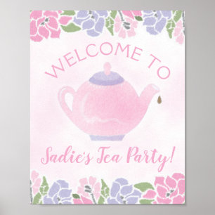 Póster Signo de bienvenida de la fiesta de cumpleaños del