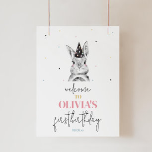 Póster Signo de bienvenida de la fiesta de cumpleaños del