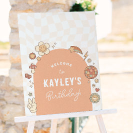 Póster Signo de bienvenida de la fiesta de cumpleaños del