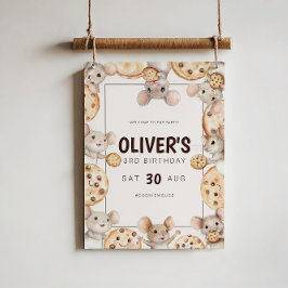 Póster Signo de bienvenida de la fiesta de cumpleaños del