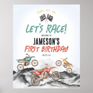 Póster Signo de bienvenida de la fiesta de cumpleaños del