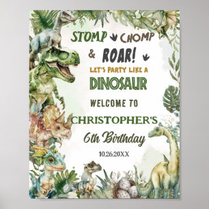 Póster Signo de bienvenida de la fiesta de cumpleaños del