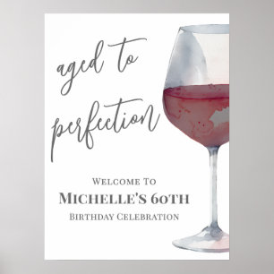 Póster Signo de bienvenida de la fiesta de cumpleaños del