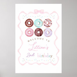 Póster Signo de bienvenida de la fiesta de cumpleaños del