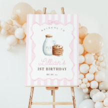 Signo de bienvenida de la fiesta de cumpleaños ros