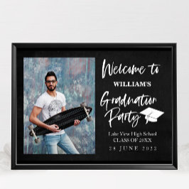 Póster Signo de bienvenida de la fiesta de graduación de 