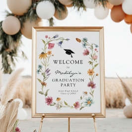 Póster Signo de bienvenida de la fiesta de graduación de