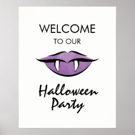 Póster Signo de bienvenida de la fiesta de Halloween de l