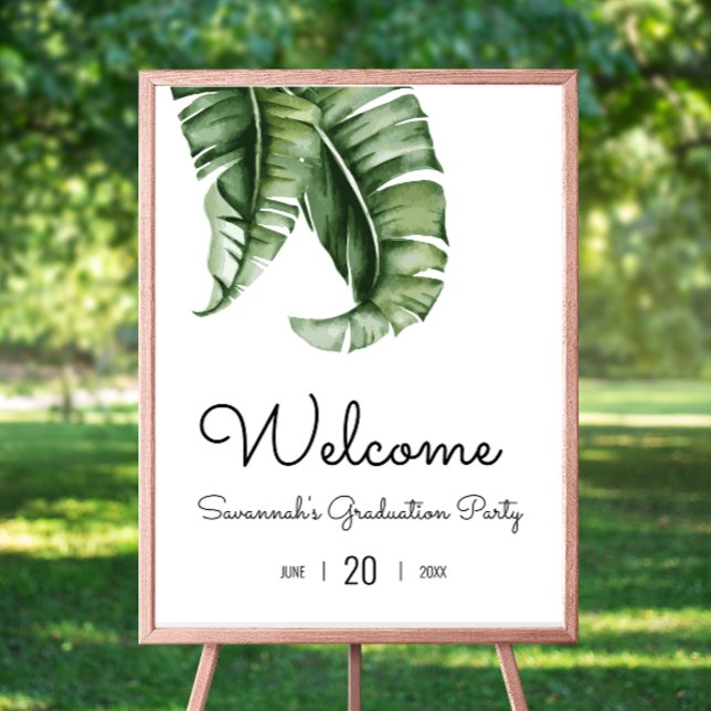 Póster Signo de bienvenida de la fiesta tropical de gradu (Subido por el creador)