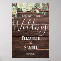 Signo de bienvenida de la floral de la acuarela de