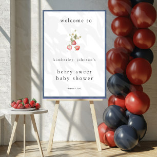 Póster Signo de bienvenida de la Marina Baby Shower Berry