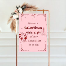 Signo de bienvenida de la noche de los Chicas gale