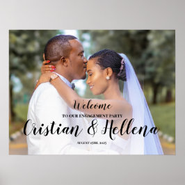 Póster Signo de bienvenida de la parte de compromiso con 