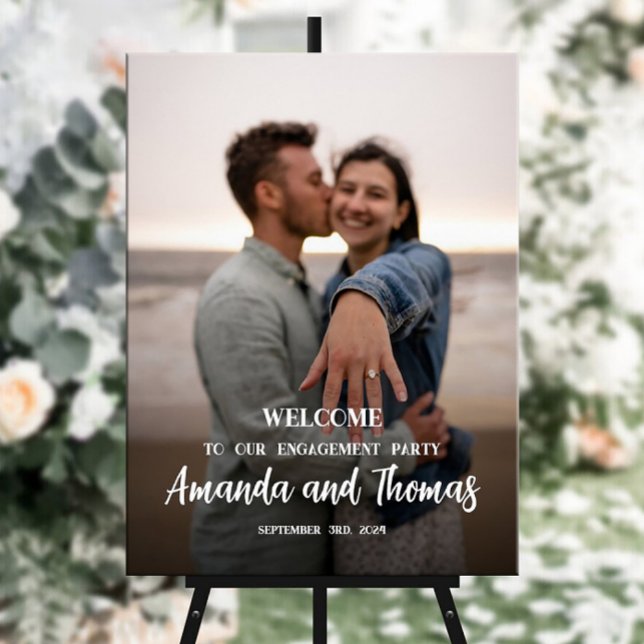 Póster Signo de bienvenida de la parte de compromiso con  (Subido por el creador)