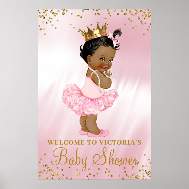 Póster Signo de bienvenida de la princesa africana Baby S (Frente)