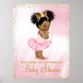 Póster Signo de bienvenida de la princesa africana Baby S