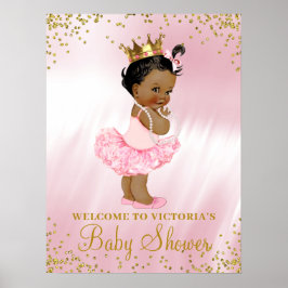 Póster Signo de bienvenida de la princesa africana Baby S