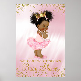 Póster Signo de bienvenida de la princesa africana Baby S