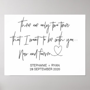 Póster Signo de bienvenida de la recepción de boda modern