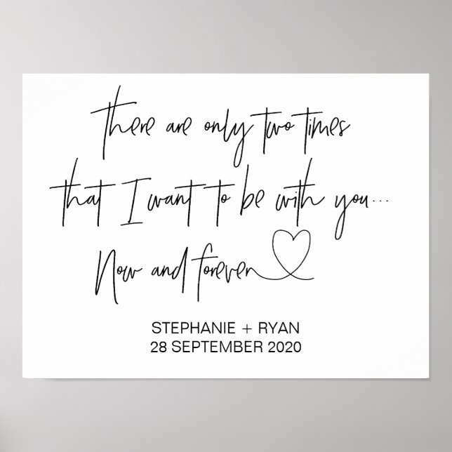 Póster Signo de bienvenida de la recepción de boda modern (Frente)