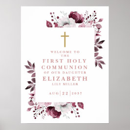 Póster Signo de bienvenida de la Santa Comunión del Boho 