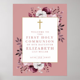 Póster Signo de bienvenida de la Santa Comunión del Boho 