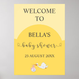Póster Signo de bienvenida de la tormenta Baby Shower ama