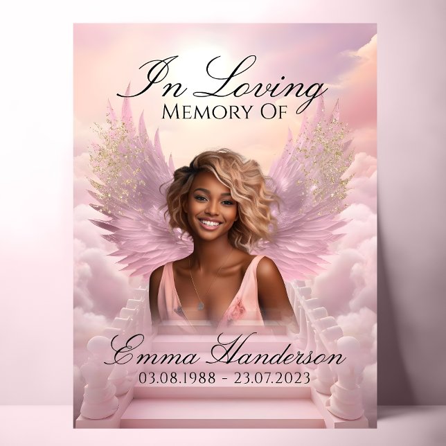 Póster Signo de bienvenida de las alas de ángeles rosas (Subido por el creador)