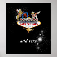Signo de bienvenida de Las Vegas en un fondo estel