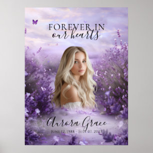 Póster Signo de bienvenida de Lavender Field Memorial