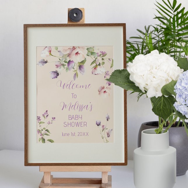 Póster Signo de bienvenida de Magnolia Blooms Baby Shower (Subido por el creador)