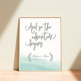 Póster Signo de bienvenida de mareas de lomo de lomo de l