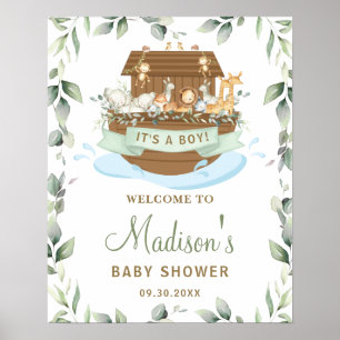 Póster Signo de bienvenida de moda Greenery Noah en Ark B