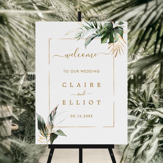 Póster Signo de bienvenida de oro y Boda verde para oliag (Subido por el creador)