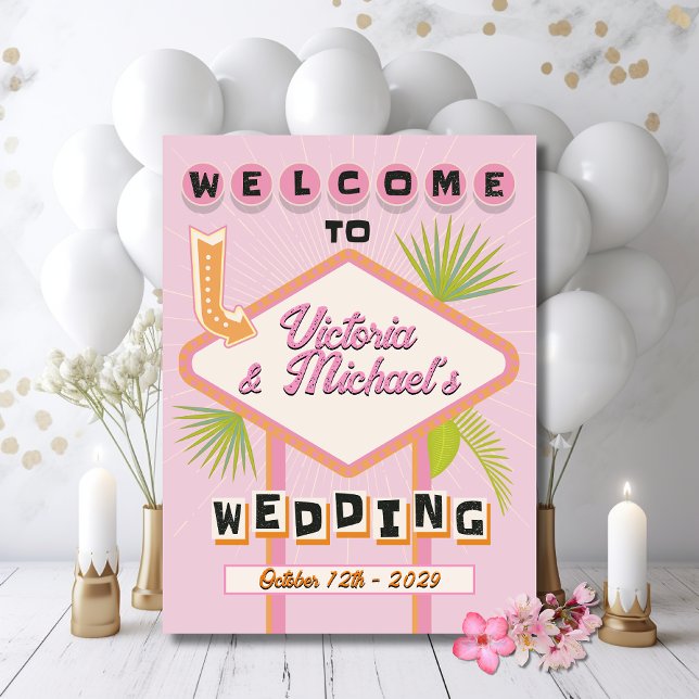 Póster Signo de bienvenida de Palm Springs Beach Wedding  (Subido por el creador)